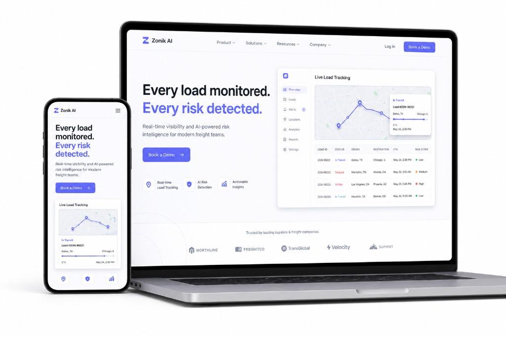 Zonik AI hero sekcija sa dashboard preview-om na desktopu i mobilnom